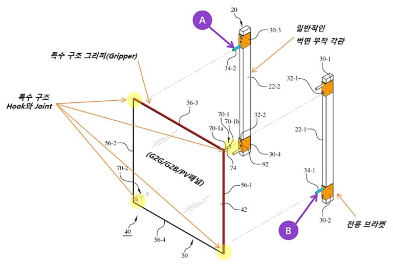 수직 구조물에 대한 경사각 조절 설치식 태양광발전 장치(Adujustible Tilt-Angle Moutable Solar Power Generation Apparatus For Vertical Structures)